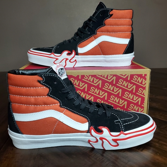 Vans Sk8-Hi Flame Burnt Ochre Men Size 11.5 - Picture 2 of 12
